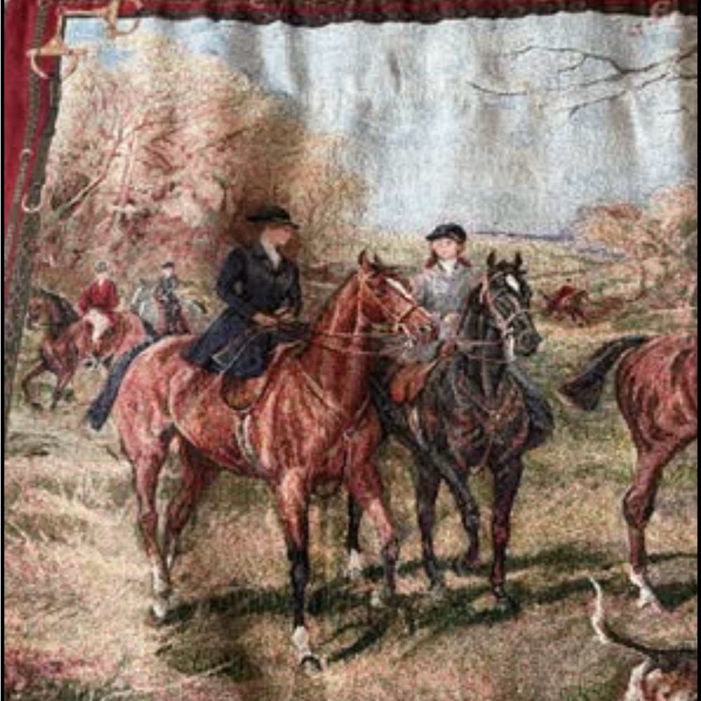 Equestrian Scene Tapestry Art